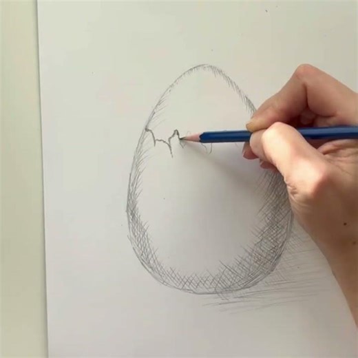 Art! Drawing an Egg with a Pencil🤍