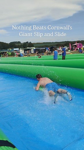 Nothing Beats Cornwall's Giant Slip and Slide St Columb..... #giantslipandslidecornwall #giantslipandslide #cornwall #cornwallfamilylife | Cornwall Family Life