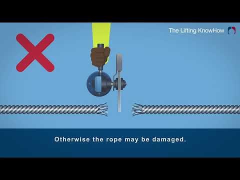 Lifting KnowHow – Uncoiling and cutting steel wire rope