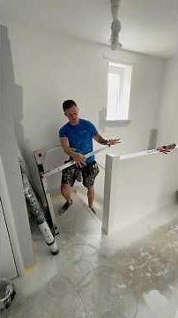 How to paint above stairs using a hailo platform #howto #education #educationalvideo #fyp