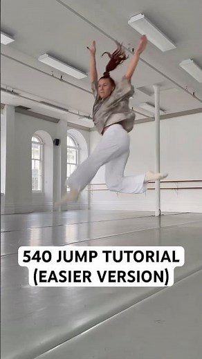 *EASIER* 540 Jump Tutorial ⭐️ #contemporarydance #540 #acrobatics #dancetricks