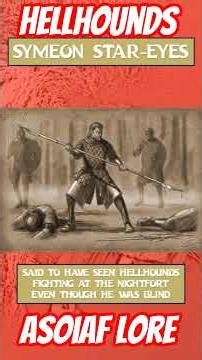 Hellhounds the demon dogs (Asoiaf Game of Thrones Lore)