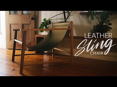 Full Sling Chair Build Process | Woodturning, Leatherwork & DIY Woodworking