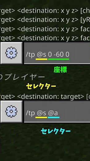 ショートコマンド解説 【tp】 #shorts #マイクラ #コマンド #マインクラフト