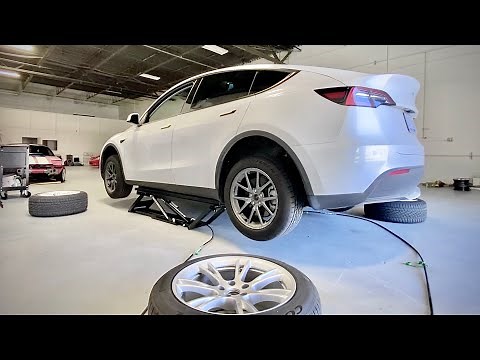 2021 Tesla Model Y SR on 18" Model 3 wheels - POV Driving Impressions