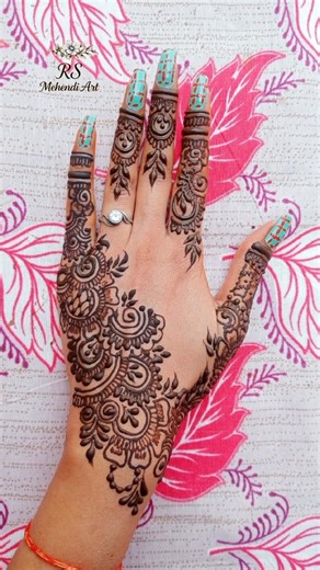 beautiful backhand mehndi design tutorial❤️❤️ #ytshorts #henna #viral #minivlog #creativehenna