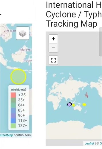 International Hurricane / Cyclone / Typhoon Tracking Map on 13th Dec - Cyclocane.com
