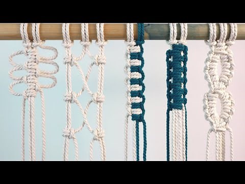 Vertical Larks Head Knot Tutorial -- 5 WAYS! -- Macrame for Beginners