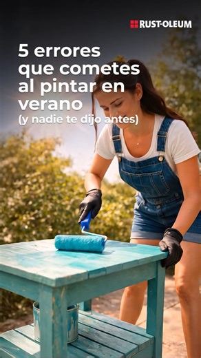 Rust-Oleum Chile on Instagram: "Pintar en verano tiene sus mañas ☀️🎨 Si no usas el producto correcto (o pintas a cualquier hora), el resultado se nota… y no para bien. Evita estos errores y deja que tu proyecto dure más que una temporada. 👀🛠️ Guarda este reel antes de pintar. #RustOleumChile #DIYChile #ProyectosDIY"