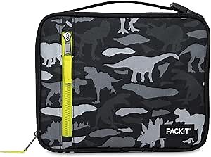 Packit, Box Lunch Freezable Dino Camo Charcoal