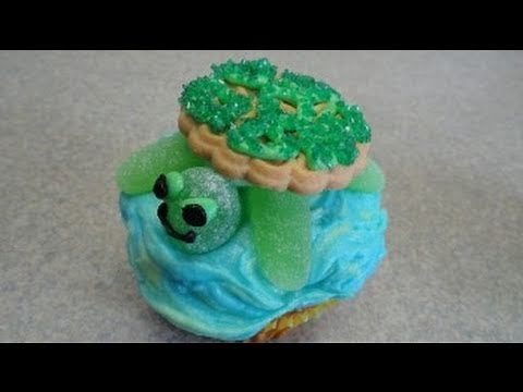 Decorating Cupcakes #38 : Sea Turtle