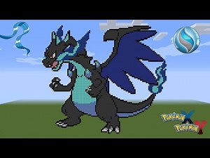 Minecraft Pixel Art: Pokemon Charizard X Mega Evolution