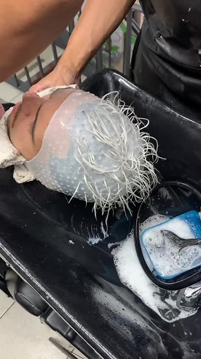 Refreshing Hair Treatment Process in a Salon