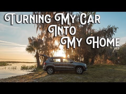 Turning a SUV Car into a HOME | Simple and Cheap DIY Volkswagen Tiguan Car Conversion | Car Camping
