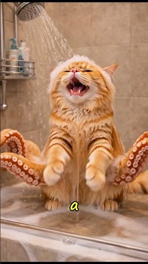 POV: You’re an Octopus Cat after a long day of adventures 🐙🐱🐾 #octopus #cat