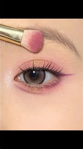 Beginner Eye Makeup Tutorial Dreamy Utopia Pink-Purple-Gold Diamond Eyeshadow Look#eyemakeup
