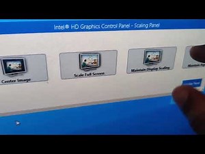 How to open scaling panel in Intel graphics control panel