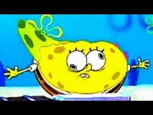 Patrick enters Spongebob's body and inflates him