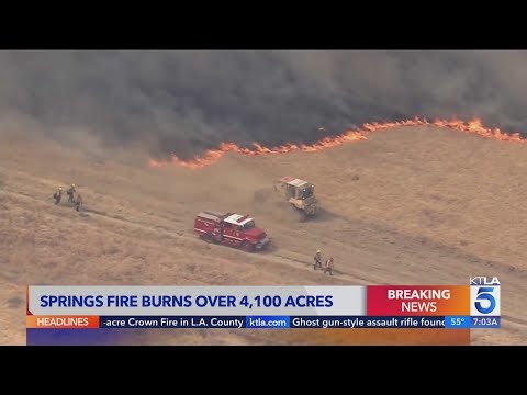 Springs Fire in Riverside County continues to burn; crews reach 45% containment
