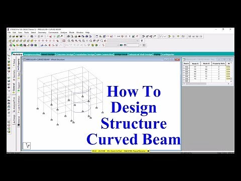 How To Design Curved Beam In Staad Pro - Staad Pro Tutorial