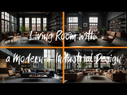 Living Room with a Modern & Industrial Design