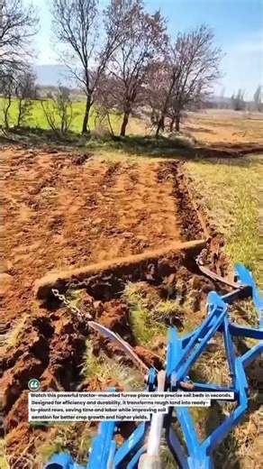 Heavy-Duty Tractor Furrow Maker in Action 🚜🌱 #FarmingTech #TractorLife #AgriTools