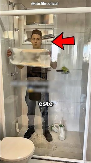 He found the solution to his transparent door 😲 #shorts #tricks