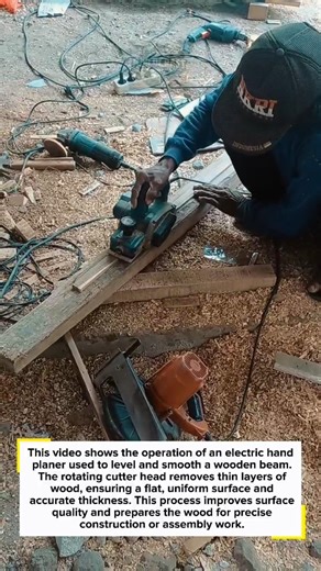 Electric Hand Planer Wood Leveling Process | Satisfying Carpentry #Wood #Tools #DIY