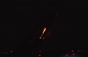 Abandoned Rhode Island bridge ignites in flames