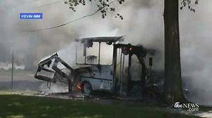 Bus Driver Saves Disabled Passenger Before Blaze