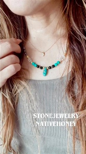 新作アイテム おかげさまで完売✨ありがとうございます😊ターコイズ×オニキス×クリスタル nativeHONEY 天然石 続々作るのでお楽しみに✨