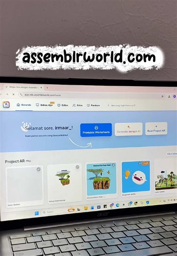 Membalas @Isma Nisaul yuk, kita rakit marker 3D semdiri pakai assemblr edu di laptop, mudah kok. Tapi kalo yang pengen jadinya aja bisa cek beberapa template yang mungkin kamu butuhkan di bio aku✨ . . #assembleiadedeus #mediapembelajaran #fypage #tutorials #fyp