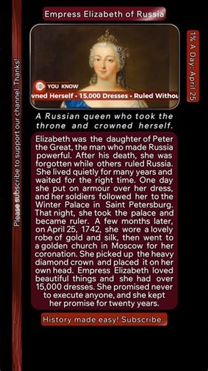 How Empress Elizabeth Took Over Russia