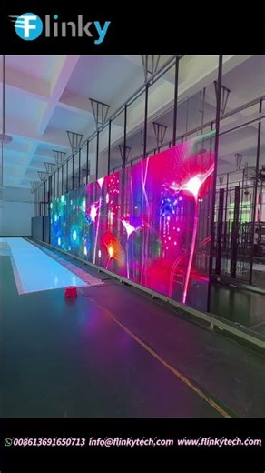 Transparent LED screen,with see-through display technology for retail and advertising.