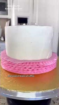 How to make an Ombré Ruffle Buttercream Cake I love this design for a first bir
