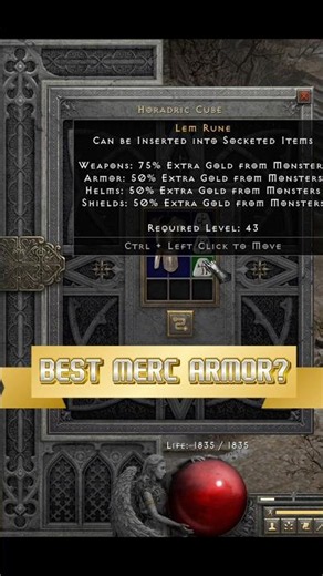 BEST Armor for Merc!? #d2r #d2resurrected #diablo