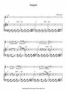 Imagine (Intermediate Level, with Orchestra) (John Lennon) - Piano Sheet Music