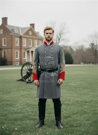 Men’s Civil War Confederate Frock Coat Uniform | Vintage Military Grey Wool Coat | Historical Reenactment Costume | Gothic Victorian Jacket - Etsy UK