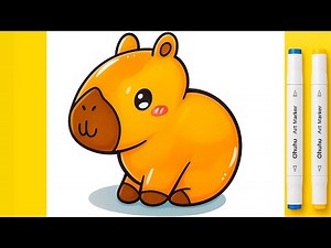 Easy Drawings – How to Draw and Color a Capybara Step by Step ✏️🦫🎨 | Tutorial 2025