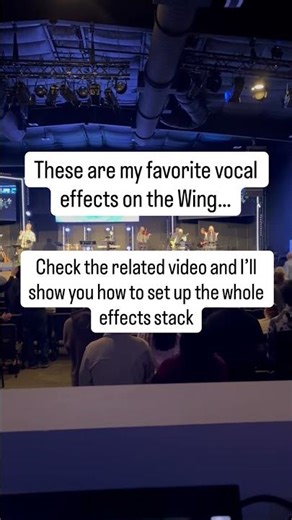 The best worship vocal effects settings on the Behringer Wing