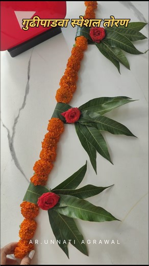 गुढीपाडवा स्पेशल तोरण | Easy DIY Toran Decoration at Home | Marathi Festival Decor #gudipadwa2026