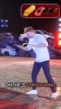 Strongest Man vs. Robot Mech: Car Flipping and Bus Pulling Challenge!