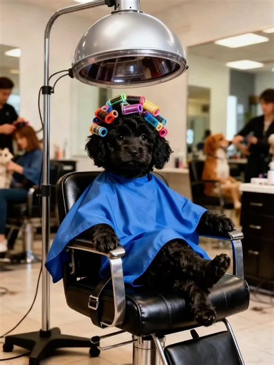 😂Puppy Got a Perm... and Totally Regrets It! 😭🐶#puppy #perm #funnyvideos #cuteanimals #salon
