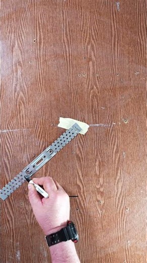 Draw Circles. Professional Layout Hack: Use a Mounting Bracket as a Compass #shorts #diy #lifehack