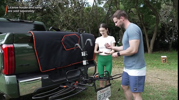 HYPERAX Special Combo - Volt RV with E-Bike Ramp with License Plate Holder - for RV,Camper,Motorhome,Trailer,Toad -Fits Up to 2X 70lbs E Bikes with Up to 5" Fat Tires