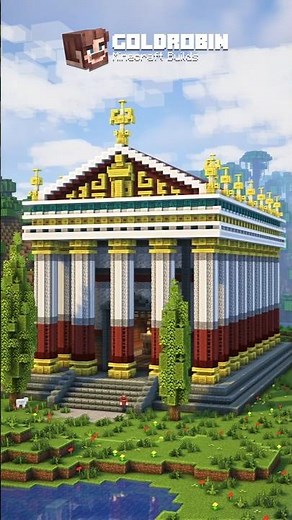 Greek Temple 🏛 - Minecraft #shorts