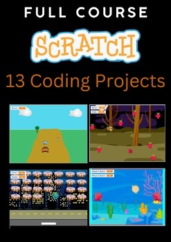 Scratch Coding Complete Course – 13 Programming Project Activities – turn key