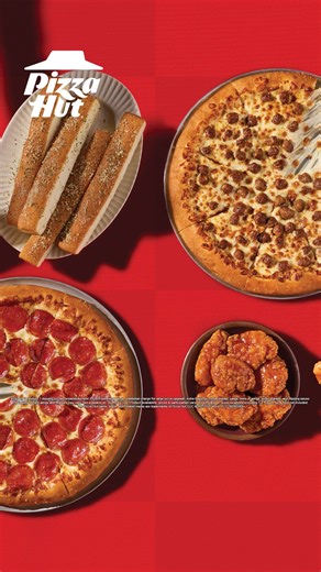 🍕 Big Dinner Box = Big Flavor! Get 2 medium 1-topping pizzas, 5 breadsticks & 8 boneless wings. Order now! | Pizza Hut
