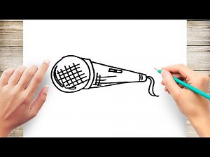 How to draw a microphone