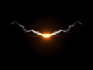 Light Flair Particle Trail - Green & Black Screen